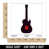 Electric Guitar Silhouette Waterproof Vinyl Phone Tablet Laptop Water Bottle Sticker Set - 5 Pack