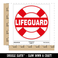 Lifeguard Lifesaver Buoy Waterproof Vinyl Phone Tablet Laptop Water Bottle Sticker Set - 5 Pack