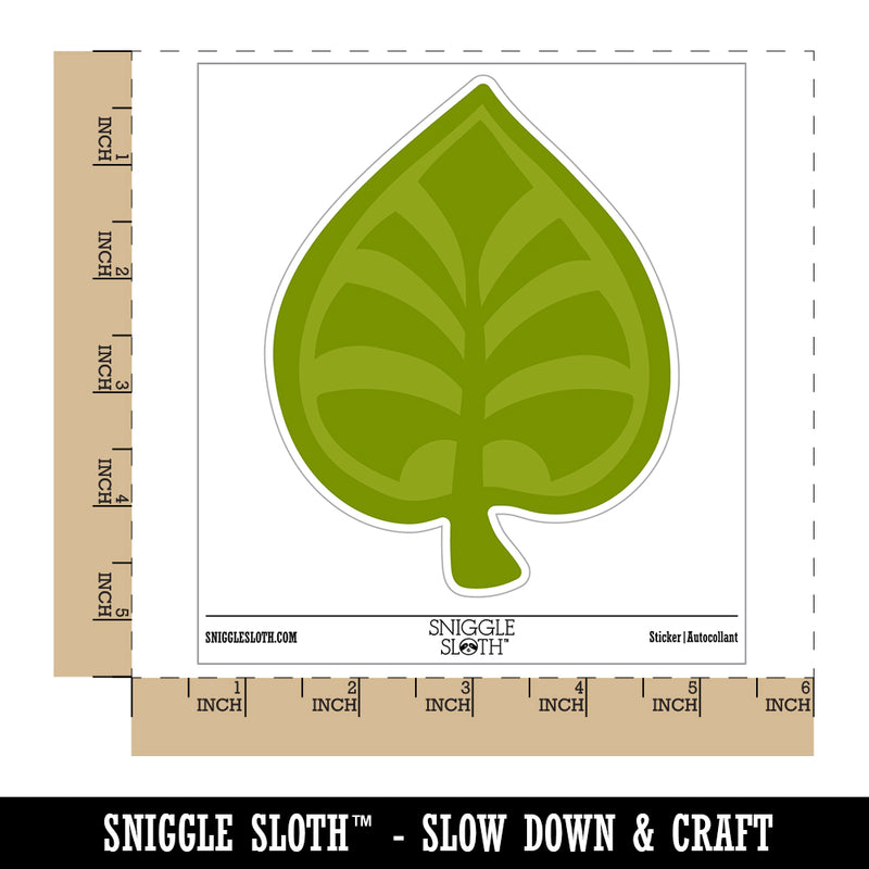 Intricate Leaf Design Waterproof Vinyl Phone Tablet Laptop Water Bottle Sticker Set - 5 Pack