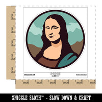 Mona Lisa Painting by Leonardo Da Vinci Waterproof Vinyl Phone Tablet Laptop Water Bottle Sticker Set - 5 Pack