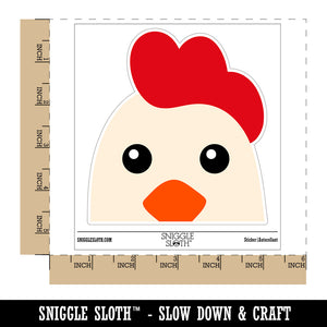 Peeking Chicken Waterproof Vinyl Phone Tablet Laptop Water Bottle Sticker Set - 5 Pack