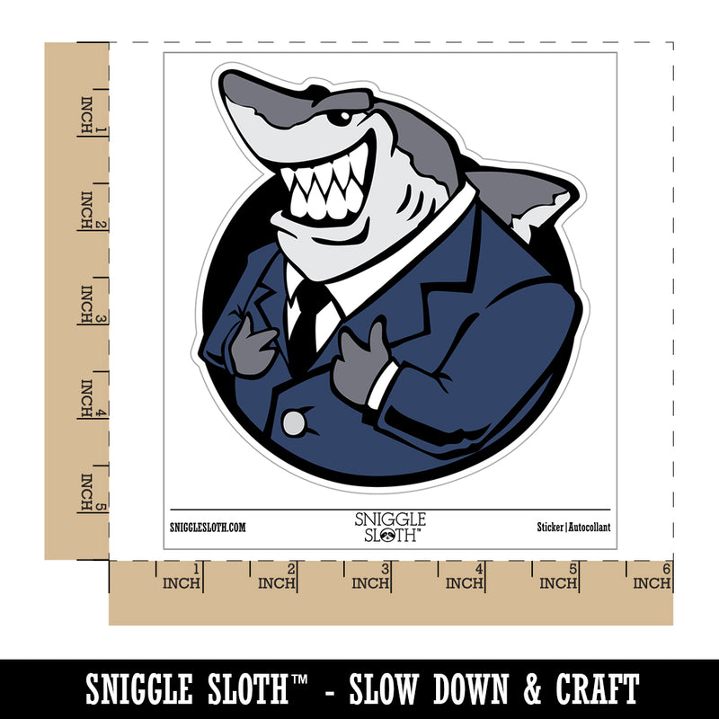 Lawyer Loan Shark in a Business Suit Waterproof Vinyl Phone Tablet Laptop Water Bottle Sticker Set - 5 Pack