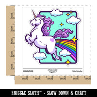 Magical Unicorn Pooping Rainbow and Stars Waterproof Vinyl Phone Tablet Laptop Water Bottle Sticker Set - 5 Pack