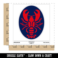 Maine Lobster Seafood Crustacean Waterproof Vinyl Phone Tablet Laptop Water Bottle Sticker Set - 5 Pack