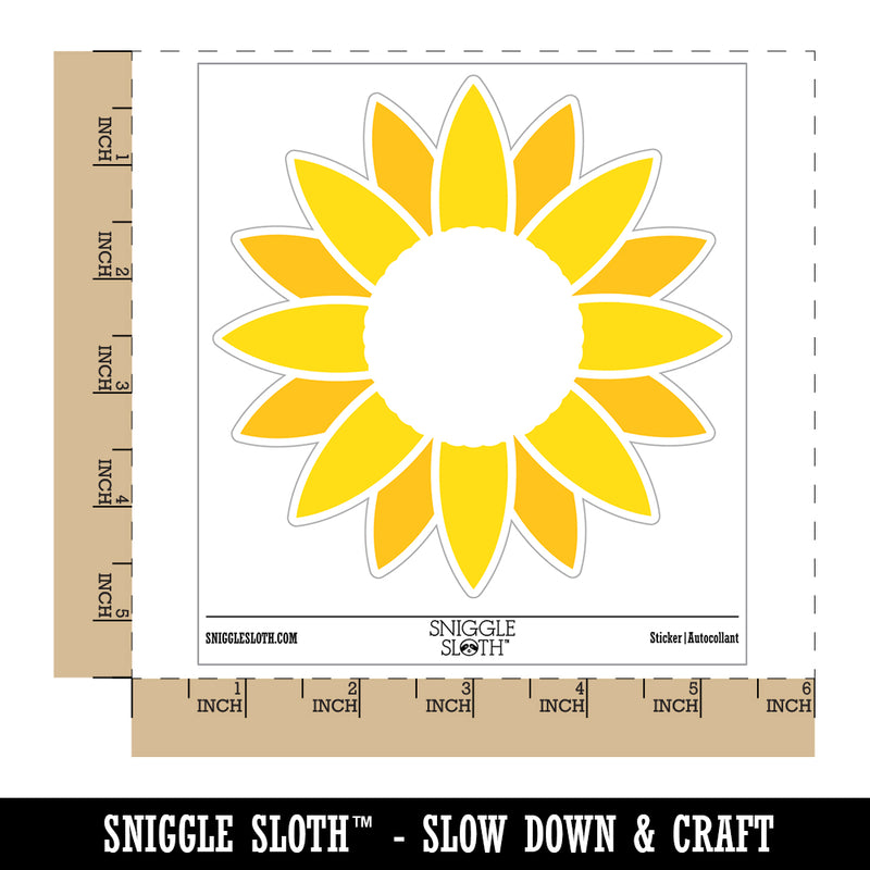 Summer Sunflower Monogram Center Waterproof Vinyl Phone Tablet Laptop Water Bottle Sticker Set - 5 Pack