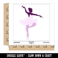 Ballerina Dancer in Tutu On Pointe Waterproof Vinyl Phone Tablet Laptop Water Bottle Sticker Set - 5 Pack