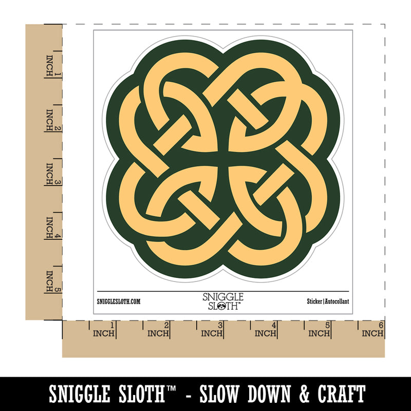 Clover Irish Celtic Knot Waterproof Vinyl Phone Tablet Laptop Water Bottle Sticker Set - 5 Pack