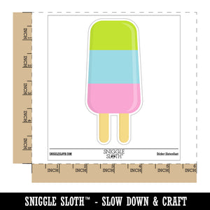 Layered Ice Cream Bar Frozen Treat Popsicle Waterproof Vinyl Phone Tablet Laptop Water Bottle Sticker Set - 5 Pack