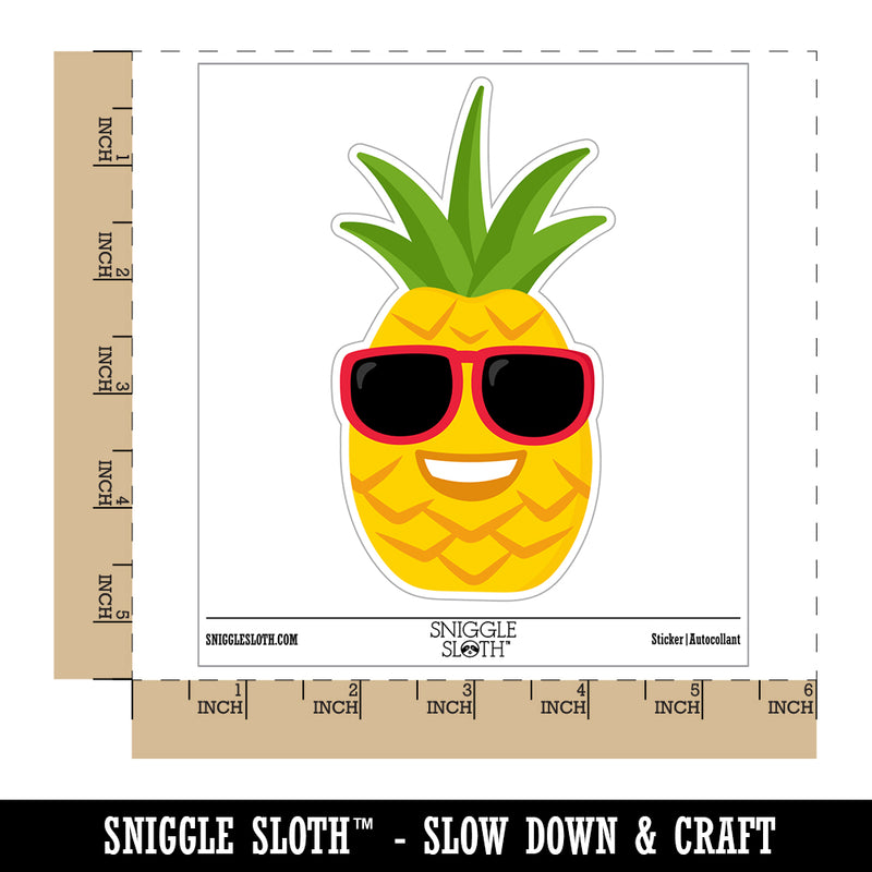 Pineapple with Sunglasses Waterproof Vinyl Phone Tablet Laptop Water Bottle Sticker Set - 5 Pack