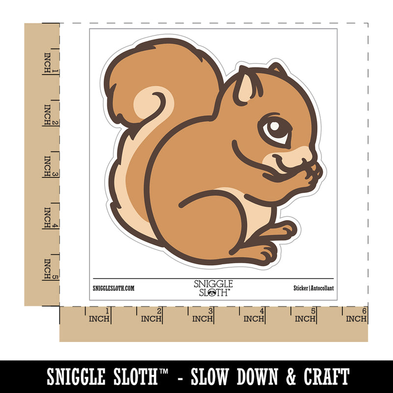 Baby Squirrel Woodland Animal Waterproof Vinyl Phone Tablet Laptop Water Bottle Sticker Set - 5 Pack