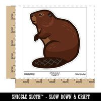 Beaver Sitting Waterproof Vinyl Phone Tablet Laptop Water Bottle Sticker Set - 5 Pack