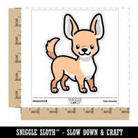 Chihuahua Standing Dog Waterproof Vinyl Phone Tablet Laptop Water Bottle Sticker Set - 5 Pack