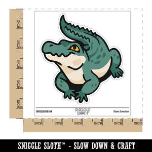 Crocodile Alligator Cute Waterproof Vinyl Phone Tablet Laptop Water Bottle Sticker Set - 5 Pack