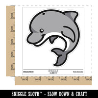 Debonair Jumping Dolphin Waterproof Vinyl Phone Tablet Laptop Water Bottle Sticker Set - 5 Pack