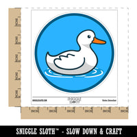 Delightful Duck Swimming on Water Waterproof Vinyl Phone Tablet Laptop Water Bottle Sticker Set - 5 Pack