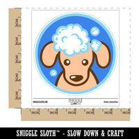 Dog Wash Bubble Bath Waterproof Vinyl Phone Tablet Laptop Water Bottle Sticker Set - 5 Pack