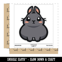 Pygmy Rabbit Bunny Cute Waterproof Vinyl Phone Tablet Laptop Water Bottle Sticker Set - 5 Pack