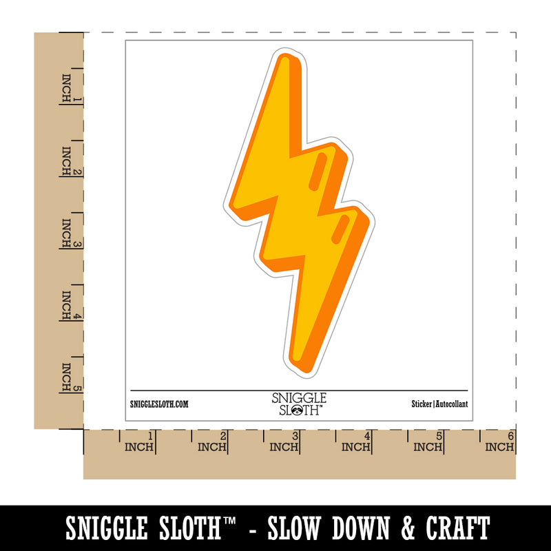 Quirky Lightning Bolt Waterproof Vinyl Phone Tablet Laptop Water Bottle Sticker Set - 5 Pack