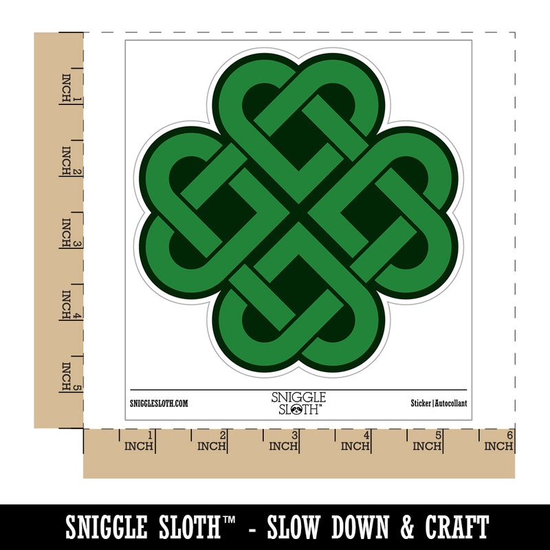 Celtic Shamrock Knot Silhouette Waterproof Vinyl Phone Tablet Laptop Water Bottle Sticker Set - 5 Pack