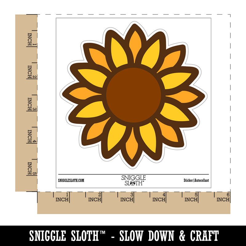 Summer Sunflower Waterproof Vinyl Phone Tablet Laptop Water Bottle Sticker Set - 5 Pack