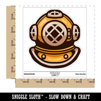 Antique Vintage Deep Sea Diving Helmet Waterproof Vinyl Phone Tablet Laptop Water Bottle Sticker Set - 5 Pack