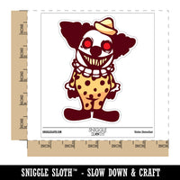 Creepy Spooky Little Grinning Clown Horror Waterproof Vinyl Phone Tablet Laptop Water Bottle Sticker Set - 5 Pack