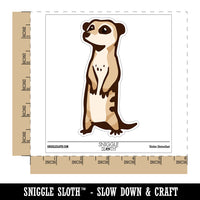 Curious Standing African Meerkat Waterproof Vinyl Phone Tablet Laptop Water Bottle Sticker Set - 5 Pack