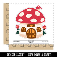 Cute Mushroom Gnome Home Waterproof Vinyl Phone Tablet Laptop Water Bottle Sticker Set - 5 Pack