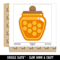 Honey Jar with Honeycomb Waterproof Vinyl Phone Tablet Laptop Water Bottle Sticker Set - 5 Pack