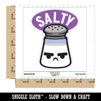 Kawaii Cute Salty Grumpy Salt Waterproof Vinyl Phone Tablet Laptop Water Bottle Sticker Set - 5 Pack