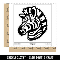 Striped Zebra Head Waterproof Vinyl Phone Tablet Laptop Water Bottle Sticker Set - 5 Pack