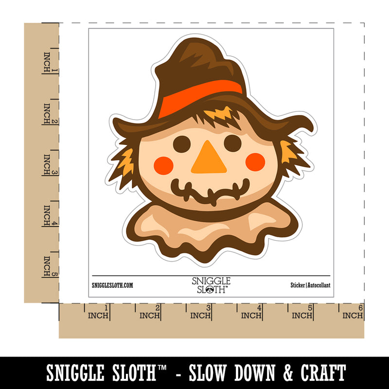 Scarecrow Head Fall Autumn Waterproof Vinyl Phone Tablet Laptop Water Bottle Sticker Set - 5 Pack