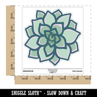Succulent Plant Waterproof Vinyl Phone Tablet Laptop Water Bottle Sticker Set - 5 Pack