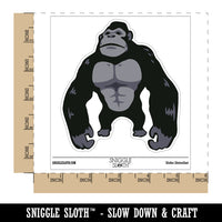 Brawny Gorilla Ape Waterproof Vinyl Phone Tablet Laptop Water Bottle Sticker Set - 5 Pack