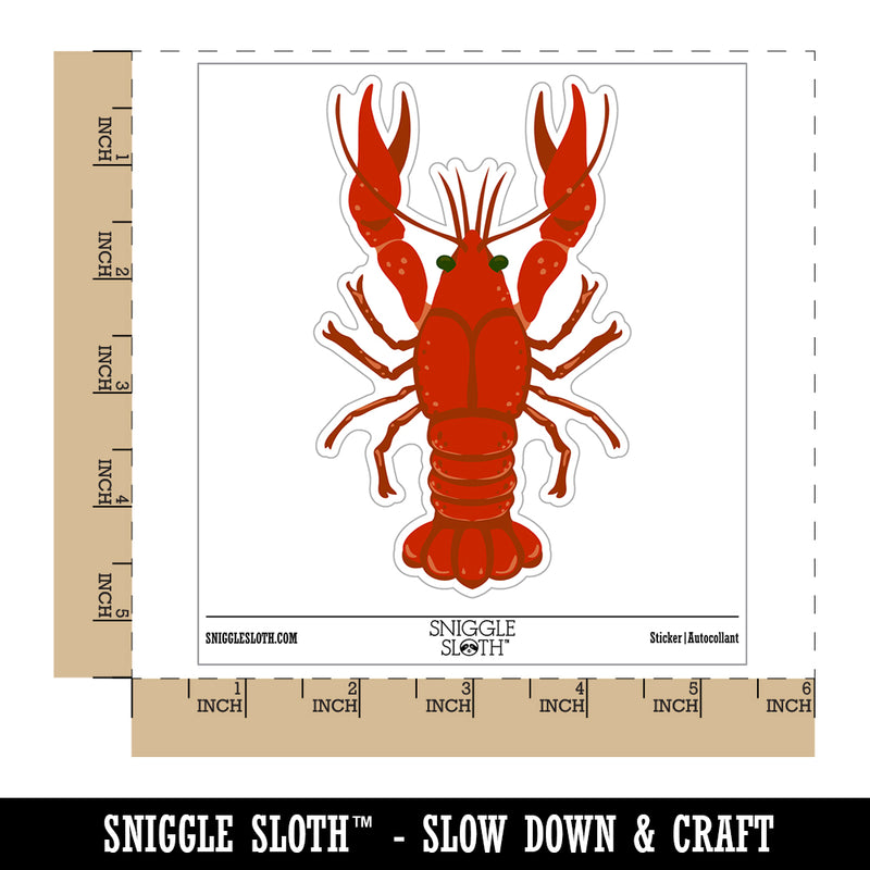 Crawdad Crayfish Mudbug Crustacean Waterproof Vinyl Phone Tablet Laptop Water Bottle Sticker Set - 5 Pack