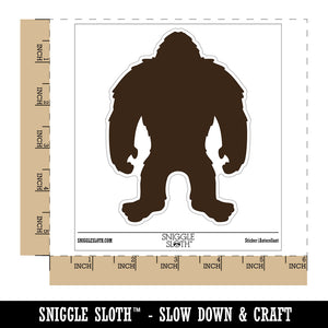 Hairy Bigfoot Sasquatch Standing Silhouette Waterproof Vinyl Phone Tablet Laptop Water Bottle Sticker Set - 5 Pack