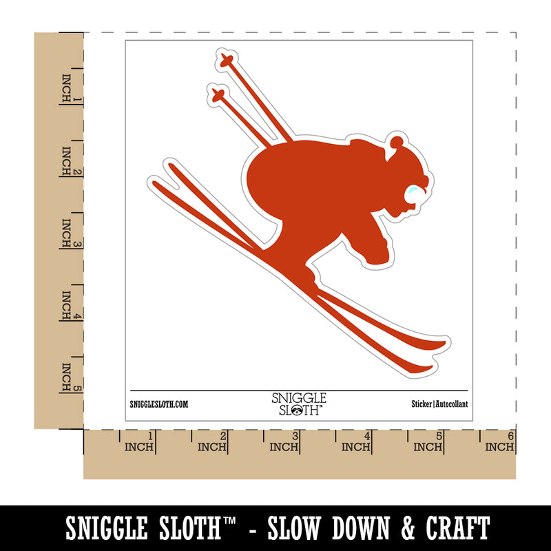 Skiing Ski Tuck Bully Bullet Stance Downhill Waterproof Vinyl Phone Tablet Laptop Water Bottle Sticker Set - 5 Pack