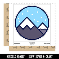 Snowy Mountainscape Waterproof Vinyl Phone Tablet Laptop Water Bottle Sticker Set - 5 Pack
