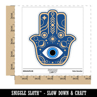 Hamsa Evil Eye Hand Ward Protection Symbol Charm Waterproof Vinyl Phone Tablet Laptop Water Bottle Sticker Set - 5 Pack