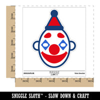 Classic Clown Head Circus Carnival Waterproof Vinyl Phone Tablet Laptop Water Bottle Sticker Set - 5 Pack