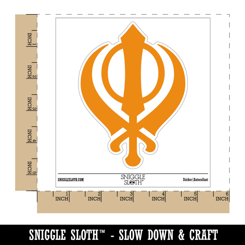 Sikh Khanda Indian Punjab Religious Symbol Waterproof Vinyl Phone Tablet Laptop Water Bottle Sticker Set - 5 Pack