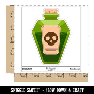 Skull Potion Poison Bottle Waterproof Vinyl Phone Tablet Laptop Water Bottle Sticker Set - 5 Pack