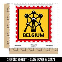 Belgium Travel The Atomium Brussels Waterproof Vinyl Phone Tablet Laptop Water Bottle Sticker Set - 5 Pack