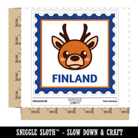 Finland Travel Reindeer Waterproof Vinyl Phone Tablet Laptop Water Bottle Sticker Set - 5 Pack