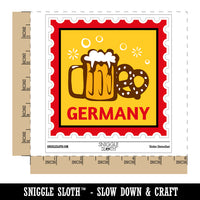 Germany Travel Beer Stein and Pretzel Waterproof Vinyl Phone Tablet Laptop Water Bottle Sticker Set - 5 Pack