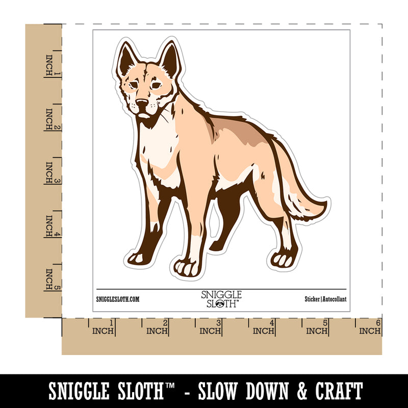 Dingo Australian Wild Dog Waterproof Vinyl Phone Tablet Laptop Water Bottle Sticker Set - 5 Pack