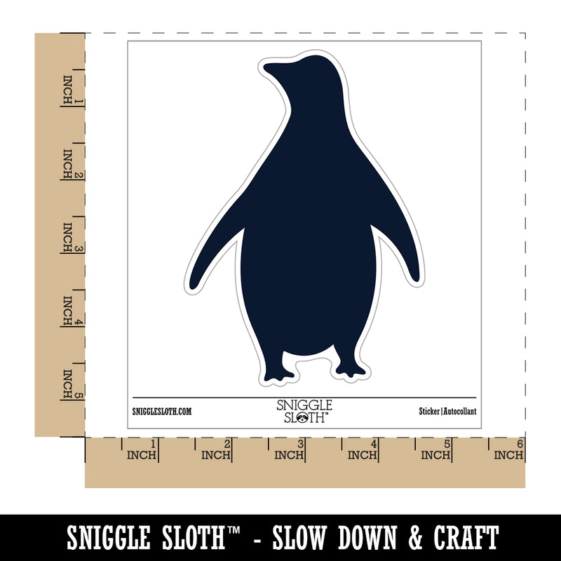 Chill Penguin Silhouette Waterproof Vinyl Phone Tablet Laptop Water Bottle Sticker Set - 5 Pack