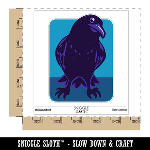 Curious Crow Raven Tilting Head Waterproof Vinyl Phone Tablet Laptop Water Bottle Sticker Set - 5 Pack