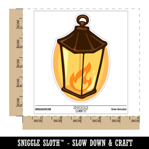 Lantern Lamp with Fire Waterproof Vinyl Phone Tablet Laptop Water Bottle Sticker Set - 5 Pack