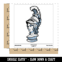 Bust Statue Athena Greek Goddess Wisdom War Waterproof Vinyl Phone Tablet Laptop Water Bottle Sticker Set - 5 Pack